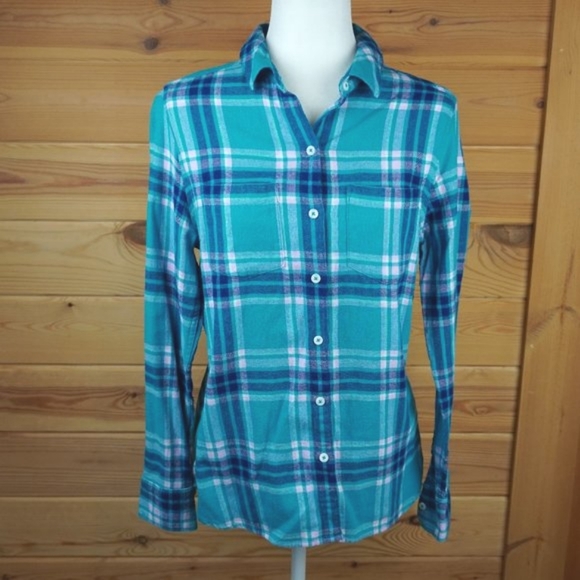 Woolrich Tops - Woolrich Teal and Pink Plaid Shirt Size‎ Medium